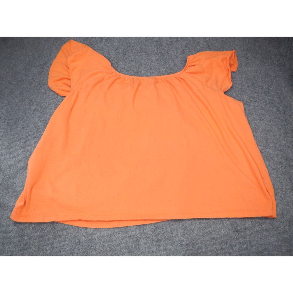 Roaman's Orange Ruffle Tunic Top - Picture 10 of 11